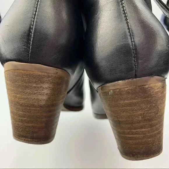 Crown Vintage ankle booties sz 6.5 black leather - Picture 8 of 12